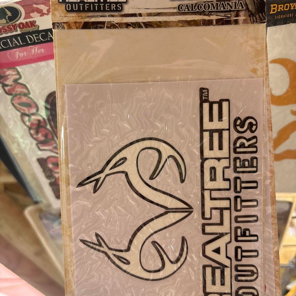 Realtree White and Pink Stickers